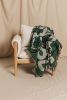 The LA CARA GREEN Jacquard Woven Throw Blanket, Abstract Art | Linens & Bedding by Parker Heath | PAR  KER made. Item made of cotton with fiber works with minimalism & mid century modern style