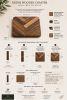 Wood Veneer Coasters, Neva Collection Geometric Marquetry Set (4) | Tableware by Vesta Corte