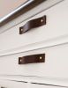 Mahogany Leather Handle [Flat End] | Pull in Hardware by Keyaiira | leather + fiber | Artist Studio in Santa Rosa. Item composed of leather
