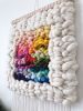 RAINBOW SQUARE woven wall hanging | Macrame Wall Hanging in Wall Hangings by Nova Mercury Design. Item composed of cotton and fiber