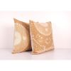 Uzbek Coffee Brown Embroidery Cushion Cover, Set of Two Suza | Pillows by Vintage Pillows Store