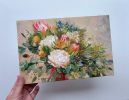 Bridal flowers portraits painting original canvas art | Oil And Acrylic Painting in Paintings by Natart. Item composed of canvas and synthetic