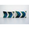 Silk Ikat Velvet Pillow Cover, Matching Multicolor Ikat | Sham in Linens & Bedding by Vintage Pillows Store. Item composed of cotton