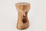 Walnut Solid Wood Sculptural Side Table, Original Contemporary Design | Tables by Logniture
