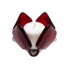 Transparent Red Glass Candleholder | Candle Holder in Decorative Objects by Sand & Iron