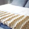 Arm Knit Chunky Garter Stitch Blanket Kit | Linens & Bedding by Flax & Twine. Item made of fabric