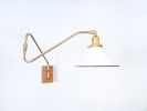 Extendable Brass Wall Lamp, Mid Century Modern, Swing Arm | Sconces by Retro Steam Works