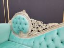 Victorian Style Chaise Lounge/ Antique aged Wood Finish /Han | Couches & Sofas by Art De Vie Furniture