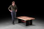 Redwood Canyon Outdoor Coffee Table | Tables by Urban Lumber Co.. Item composed of wood and steel