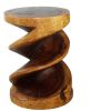 Haussmann® Wood Spiral Zig Zag End Table 15 D x 20 inch High | Tables by Haussmann®