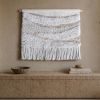 Handwoven Wool Jute Wall Hanging Textured Neutral Boho Tapestry Accent | Wall Hangings by Swiflo