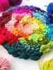 RAINBOW ROUNDIE closed centre | Tapestry in Wall Hangings by Nova Mercury Design. Item made of cotton with fiber