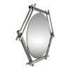 Metal Hexagon Floating Mirror | Decorative Objects by Sand & Iron