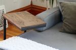 Solid Ash Wood & Black Metal C Table with Black Stain | Side Table in Tables by Hazel Oak Farms. Item composed of wood and steel