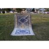 Vintage Blue Caucasian Rug - Traditional Hand Woven Wool | Area Rug in Rugs by Vintage Pillows Store. Item composed of cotton