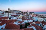 Lisbon at Sunset, Pink Sky in Portugal | Photography by Richard Silver Photo. Item made of paper