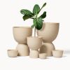 Stoneware Stacked Planters | Vases & Vessels by Franca NYC. Item made of stoneware compatible with boho and minimalism style