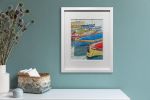Docked in the Marina | Watercolor Painting in Paintings by Sorelle Gallery. Item composed of paper