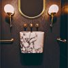 Calacatta Viola Marble Sink: Polished Stone Bathroom Vanity | Water Fixtures by AYMARBLEDESIGN LLC