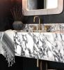 Modern -Minimalist Design Calacatta Viola Marble Sink :A Unique Work of Art for Your Bathroom | Water Fixtures by AYMARBLEDESIGN LLC