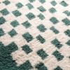 checkered moroccan beni ourain rug, Authentic green berber R | Rugs by Benicarpets