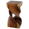 Haussmann® Wood Rectangular Double Twist 12 in x 14 in x 26 | End Table in Tables by Haussmann®