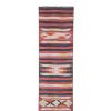Hand-Woven Pink, Orange, Black and Yellow Color Turkish | Runner Rug in Rugs by Vintage P. Item made of fabric