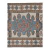Handknotted Soft Blue and White Turkish Oushak Rug | Area Rug in Rugs by Vintage Pillows Store. Item made of cotton
