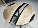 Walnut Wood Epoxy Round Dining Table, Wood Epoxy Round Study | Tables by LuxuryEpoxyFurniture. Item composed of wood and synthetic