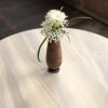 Round Wood + Bronze Pedestal Base Dining Table | Tables by Alabama Sawyer. Item composed of oak wood and metal