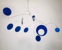 Mobile Royal Blue For Low Ceiling or Sun Room - Calypso | Wall Sculpture in Wall Hangings by Skysetter Designs. Item composed of metal compatible with modern style