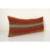 Extra Long Red Turkish Kilim Pillow Cover, Turkish Rug | Sham in Linens & Bedding by Vintage Pillows Store. Item made of fabric