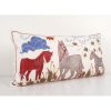 Suzani Long Lumbar Pillow Case Fashioned from a Mid-20th Cen | Cushion in Pillows by Vintage Pillows Store
