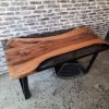 Walnut Epoxy desk Custom Epoxy Resin Table | Dining Table in Tables by Ironscustomwood. Item composed of walnut & metal