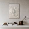 Textured Relief Wall Art: Sandy White Sculptural Painting, Handmade | Wall Sculpture in Wall Hangings by Vaiva Art Atelier