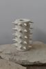 Spikes Tall White Ceramic Vase IV | Vases & Vessels by OWO Ceramics. Item composed of ceramic