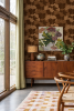 Gingko Vignette Wallpaper, brown | Wall Treatments by Samantha Santana Wallpaper & Creative Studio