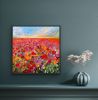 Poppy Field | Oil And Acrylic Painting in Paintings by Checa Art. Item made of canvas with synthetic