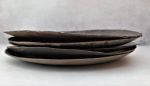 Large ceramic plate, dark plate | Dinnerware by YomYomceramic. Item composed of ceramic
