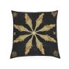 Marigold Leaf Star Velvet Cushion | Pillows by Sean Martorana. Item made of fabric