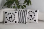 FAJAS Decorative Pillow, Ivory, Set of 2 | Pillows by ANDEAN. Item made of cotton with fiber works with contemporary & traditional style