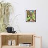 Framed Print - Fragmented Soul Cubist Figure Portrait Print | Work by Eman's Gallery