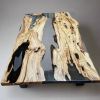 Live Edge Olive Epoxy Table Resin Dining Table | Tables by Ironscustomwood. Item composed of wood and metal