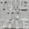 Time To Love 4" x 4" | Mixed Media in Paintings by Emeline Tate. Item composed of canvas and synthetic