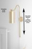 Plug-in Lighting - Bedside Sconce - Model No. 1132 | Sconces by Peared Creation. Item made of brass