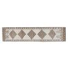 Hand-Knotted Neutral Turkish Runner Rug, Tribal Herki Rug | Rugs by Vintage Pillows Store. Item made of cotton with fiber