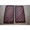Set Of 2 Vintage Handwoven Small Embroidered Kilim Yastik | Small Rug in Rugs by Vintage Pillows Store. Item composed of fiber