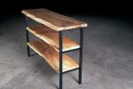 Live Edge Maple Shelving | Storage by Urban Lumber Co.. Item made of maple wood with metal