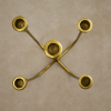 Stem Sculptural Five-Light Candelabrum | Gold Finish | Candle Holder in Decorative Objects by Raíz Studio