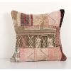 Ethnic Turkish Kilim Pillow Cover, Square Patchwork Cushion | Pillows by Vintage Pillows Store